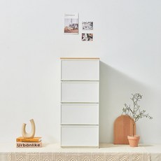 씨밀렉스 래폴드 모듈 서랍장 L, 무디파스텔화이트, 4개