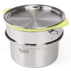 Olbia 304不鏽鋼可調節希臘優格乳清分離器, 銀色, 1個