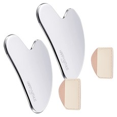 Happy Withers 不鏽鋼心形刮痧按摩器, 2個, 單一顏色