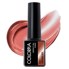 Colorpia 一步式糖漿凝膠美甲, 1個, S017 復古紅, 6g