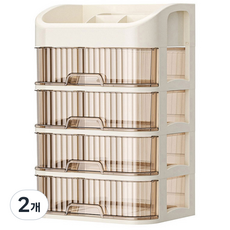 예홈 화장품 정리함 5단, 골드베이지, 2개