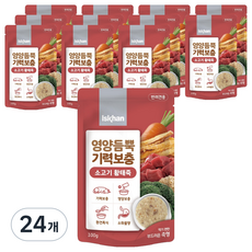 이즈칸 강아지 영양듬뿍 기력보충 소고기황태죽 습식사료, 01_소고기황태죽, 100g, 24개