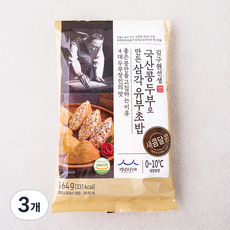 김구원선생 국산콩 두부로 만든 삼각 유부초밥, 164g, 3개