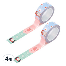 빨강머리앤 마스킹 테이프 15mm x 10m, 라벨앤, 4개