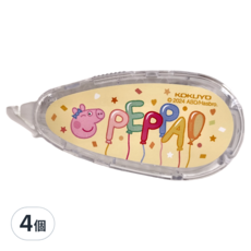 KOKUYO 國譽 象牙白可替換式修正帶 佩佩豬聯名款 5mmx8m, 黃色, 4個