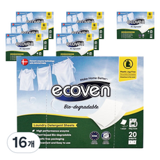 Ecoben 片狀洗衣精, 16個, 20入