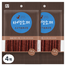 굿데이 자연소재 강아지간식, 소고기육포스틱 맛, 180g, 4개