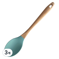 LaCucin 矽膠木柄炒匙, 薄荷綠, 3個