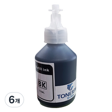 토너피아 브라더 호환 BT-D60BK, 검정, 6개