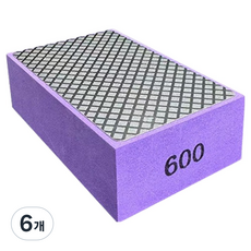 OON 다이아몬드 블럭 사포 퍼플 600방, 6개