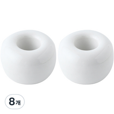 솔브리빙 고급 마카롱 욕실 세라믹 도자기 칫솔꽂이 걸이 거치대, 화이트, 8개