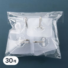 Onji 黏貼式浴室衣架, 透明, 30個