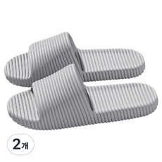 EVER HOUSE EVA 羅紋鞋底緩震室內拖鞋, 灰色, 2個