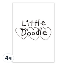 Monolike B6 Little Doodle 6個月萬年型日記, 4個, 01 Love more white