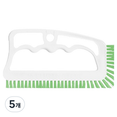 푸기네이터 화장실 창틀 욕실 타일 청소솔, 화이트 + 그린, 5개