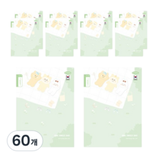 펜피아 1000 초등 그림일기 단면 제본노트, B옐로우그린(캐릭터세마리), 60개