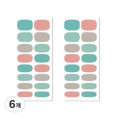 Bellancy 真實凝膠美甲貼 基本款美甲貼紙 16片, 棉花糖, 6個