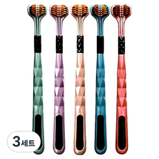 마하 V자형 3면 칫솔 세트, 5개입, 3세트