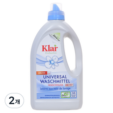Klar 無香皂核液體洗衣精, 2個, 1.5L