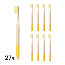 트레이드미 순한 대나무 칫솔 컬러모 옐로우, 27개, 1개입