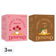 DOMINGO 蜂蜜木槿 10入+蜂蜜生薑 10入組, 3套, 蜂蜜木槿花 15g + 蜂蜜生薑 15g