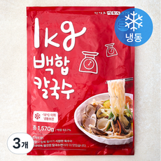 푸드메이커스 한강로 백합 칼국수 2인분 (냉동), 1.57kg, 3개