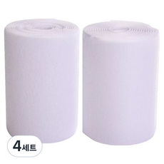 ender 堅固特大尺寸魔鬼氈黏扣帶 子母扣一組 白色 10公分 x 1公尺, 4套