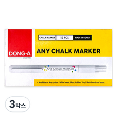 동아 애니 초크 마카 형광펜, 형광노랑, 36개