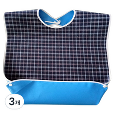 로시테라 성인용 방수 턱받이, 다크네이비, 3개