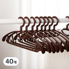 Isabelle Home 寬肩防滑衣架, 40入, 棕色