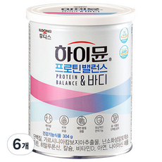 일동후디스 하이뮨 프로틴 밸런스 앤 바디 캔, 304g, 6개