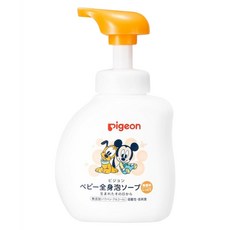 pigeon 貝親 沐浴慕斯 橘色滋潤 無香, 500ml, 1瓶