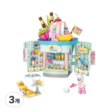 LoZ 遊樂園系列迷你積木12遊樂園冰淇淋店建築公仔, 3個