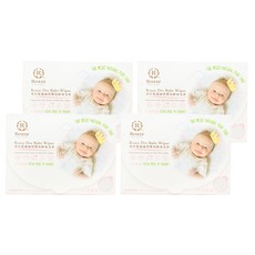 Roaze 柔仕 乾濕兩用嬰兒紗布毛巾 160抽, 棉質纖細柔軟, 觸感輕柔, 無螢光劑與香精, 160張, 4盒