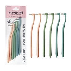 242 어금니 칫솔 뾰족모, 6개입, 1개