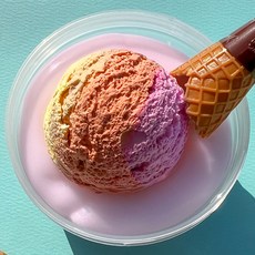 隨心所欲冰淇淋黏土 300g+史萊姆基底+盒子 210ml+活化劑 10ml+配件, 1套, 草莓巧克力香蕉（粘土），隨機發貨（史萊姆底）