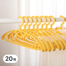 Isabelle Home 寬肩防滑衣架, 20入, 黃色