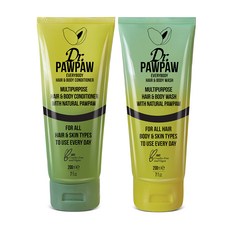 Dr.PAWPAW 芒果椰子香洗髮沐浴露200ml+護髮素200ml套組, 1組