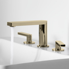 KOHLER 組合式3孔水龍頭洗臉水龍頭 法國金 73060T-4-AF, 1個