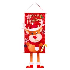 聖誕長腳卷軸 鹿, 聖誕裝飾, 1個, 40 x 114cm