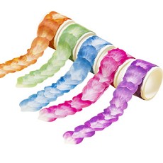 cleanis 裝飾花瓣紙膠帶 5種組, 1套, 混合顏色