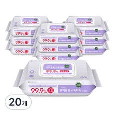 그린핑거 유아용품 소독티슈 캡형, 55g, 50매, 20개