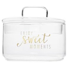 Homely Zakka 創意ins風金色可堆疊玻璃碗 玻璃儲物罐 沙拉碗, 款式隨機, 1個