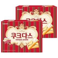 CROWN 皇冠 法式薄燒夾心餅乾 牛奶口味, 289g, 2盒