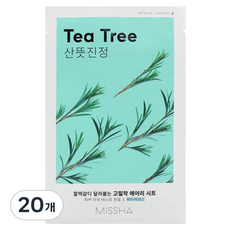 미샤 에어리 밀착 시트 마스크 티트리, 1개입, 20개