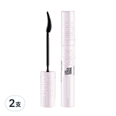 MAYBELLINE 媚比琳 台灣公司貨 飛天翹睫毛底膏 6.5ml, 透明黑, 2支