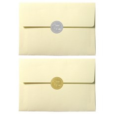 2Youngdesign 文字印花圓形貼紙 50入+明信片信封組 50入, 1組, 隨機出貨(圓形貼紙)+乳白色(信封)