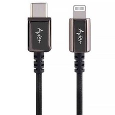 Avier AVCUCL18DC CLASSIC USB C to Lightning 編織高速充電傳輸線, 1.8m, 黑色, 1條
