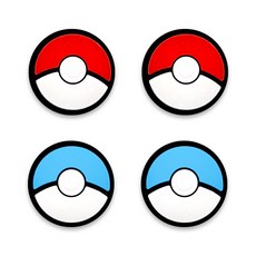 쵸미앤세븐 닌텐도 스위치 레츠고 조이콘 스틱커버 2종, 레드 + 블루, 1세트