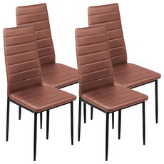 E-home Mano 曼諾 經典高背餐椅 HTU010C-br, 棕色, 4個